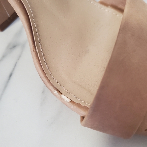 Justfab Makemba Faux Suede Heeled Sandals ankle strap - Picture 7 of 8